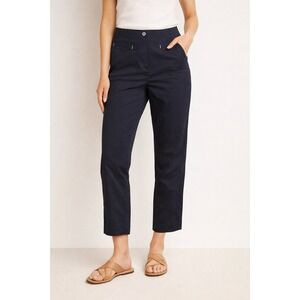 Maeve Anthropologie Women's Navy Blue High Rise Straight Leg Trouser Pants Sz 4
